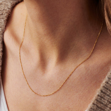 9ct Gold Figaro Chain Necklace