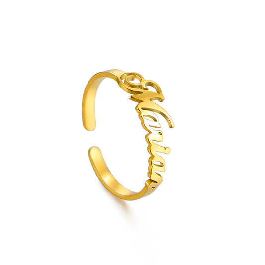 Adjustable Name Ring