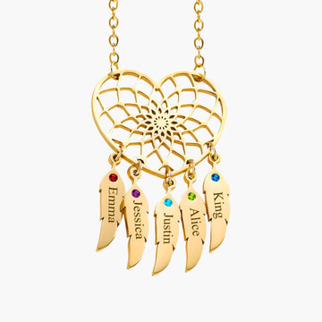 Personalized Dreamcatcher Necklace with Birthstone