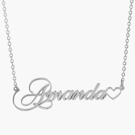 Personalized Name Heart Necklace