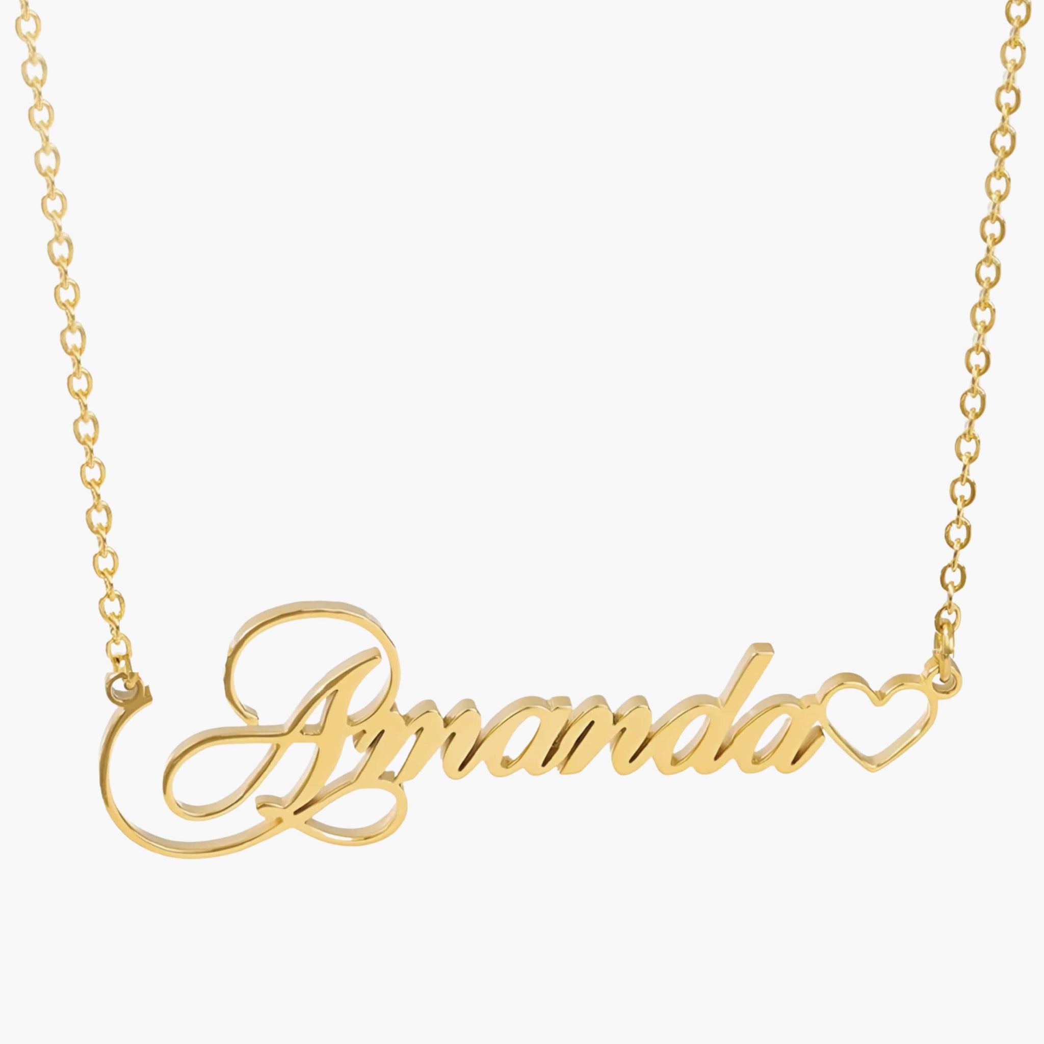 Personalized Name Heart Necklace