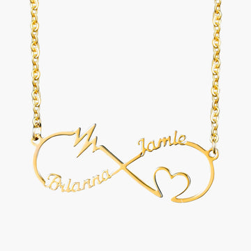 Couples Infinity Name Necklace