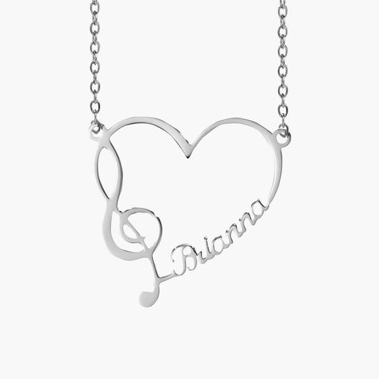 Name Necklace with Music Note