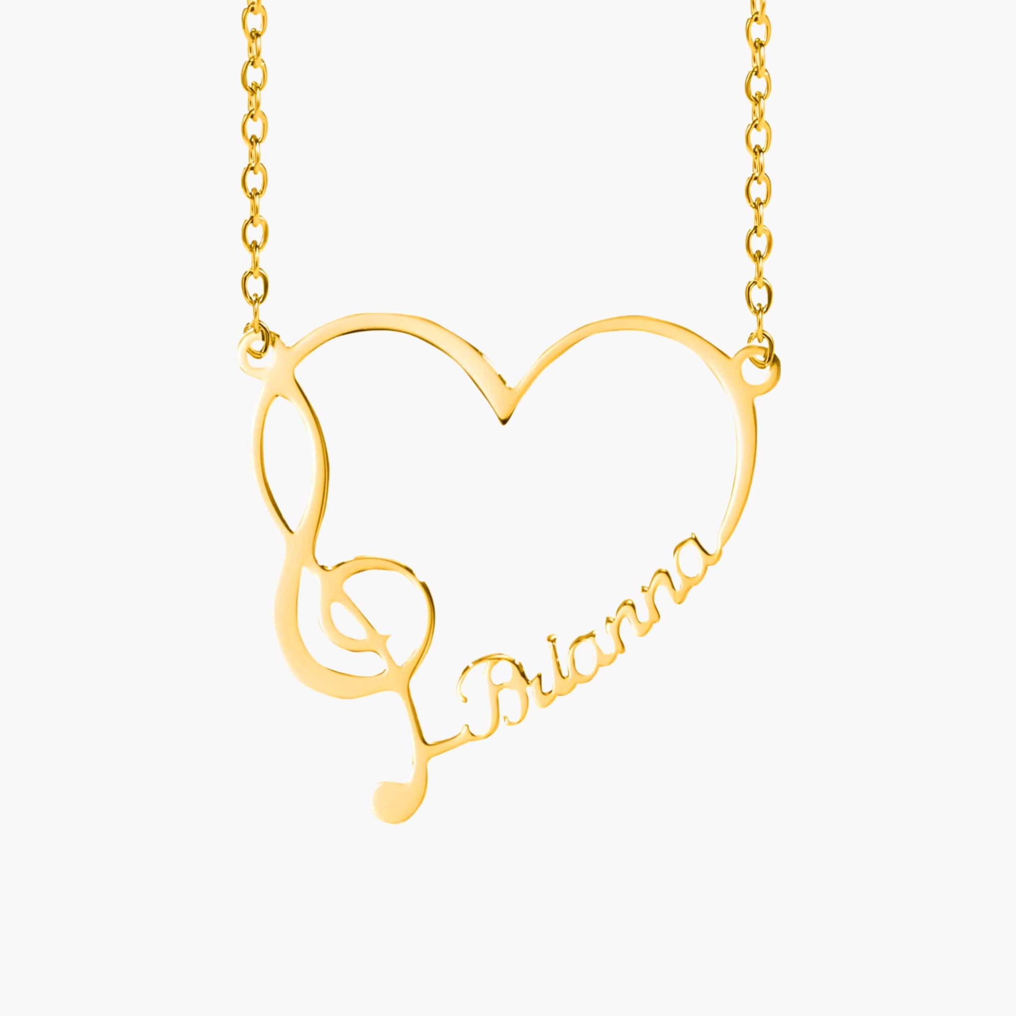 Name Necklace with Music Note