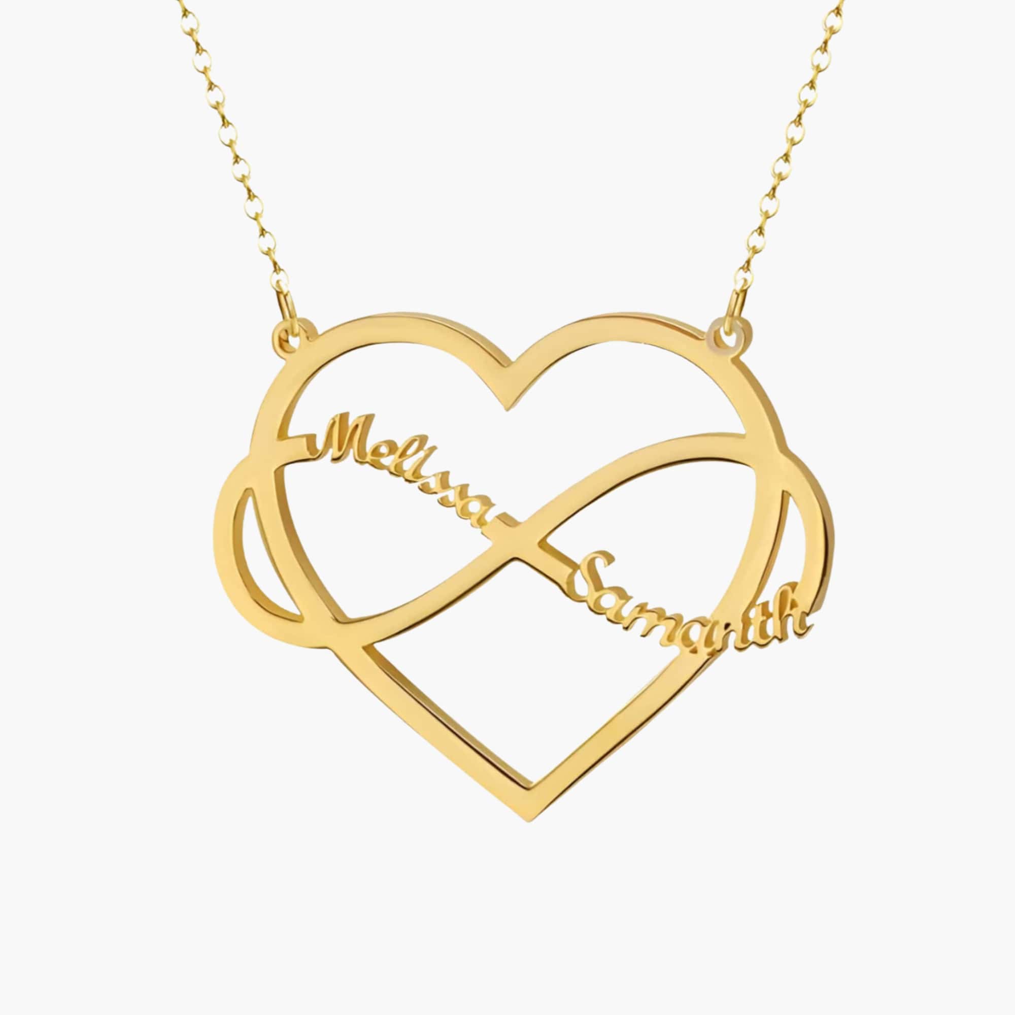 Infinite Heart Name Necklace