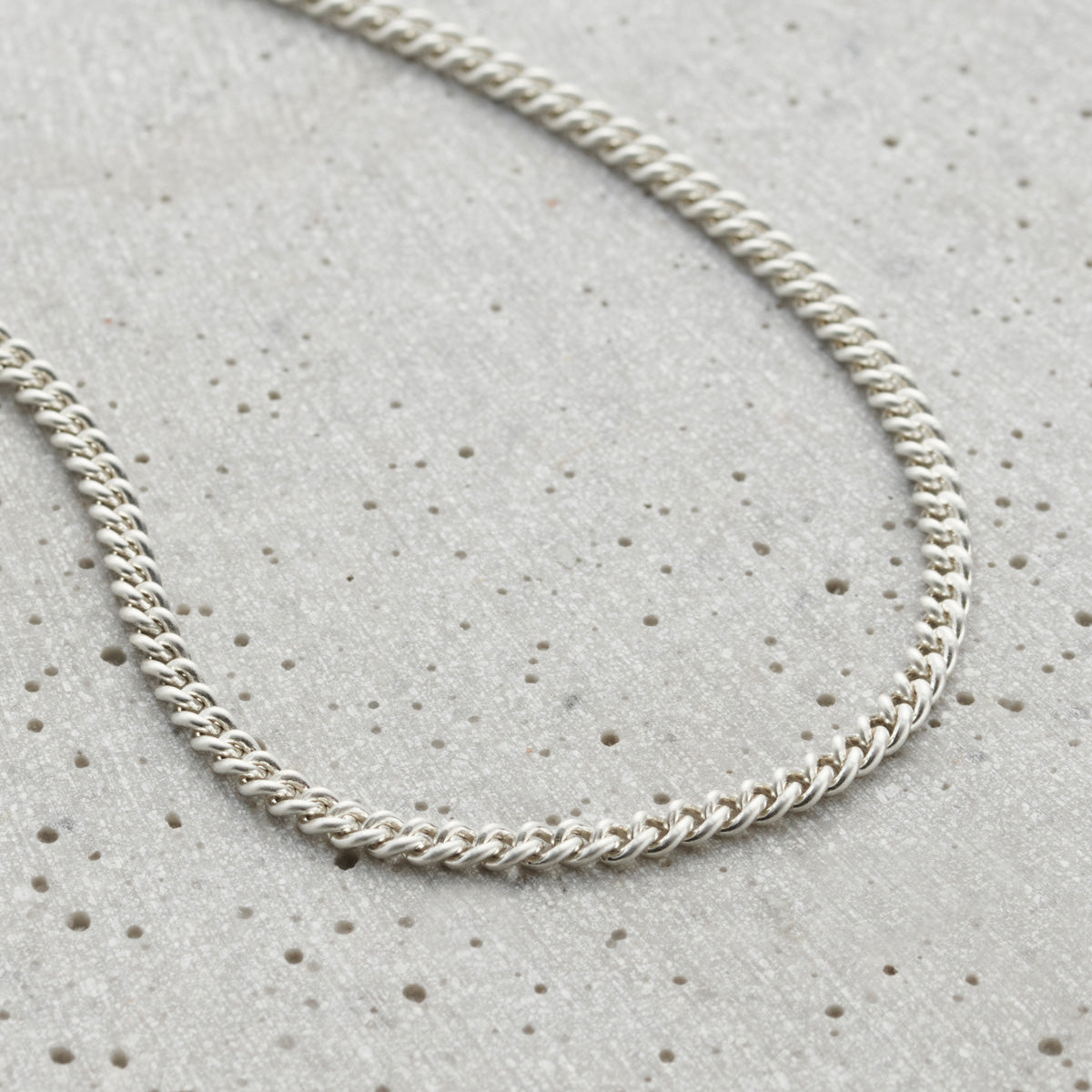 Men's Sterling Silver Curb Chain Necklace