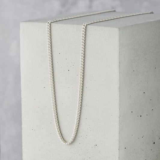 Men's Sterling Silver Curb Chain Necklace